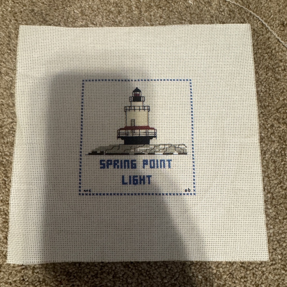 Spring Point Light Cross Stitch Art